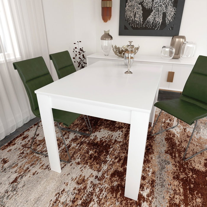 Hanah Home Mesa de Comedor Single 120 - Blanco Brillante